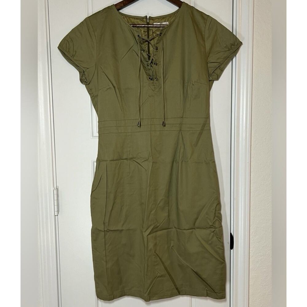 Amelia Career Dress Size 12 Olive Green NWT Casual Office Workwear Career Party